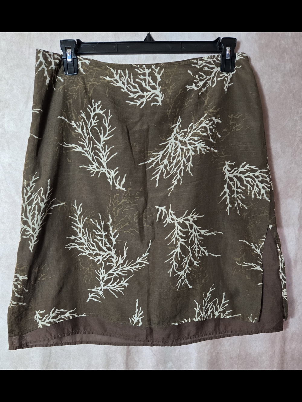 Women's Brown Coral-Print Mini Skirt